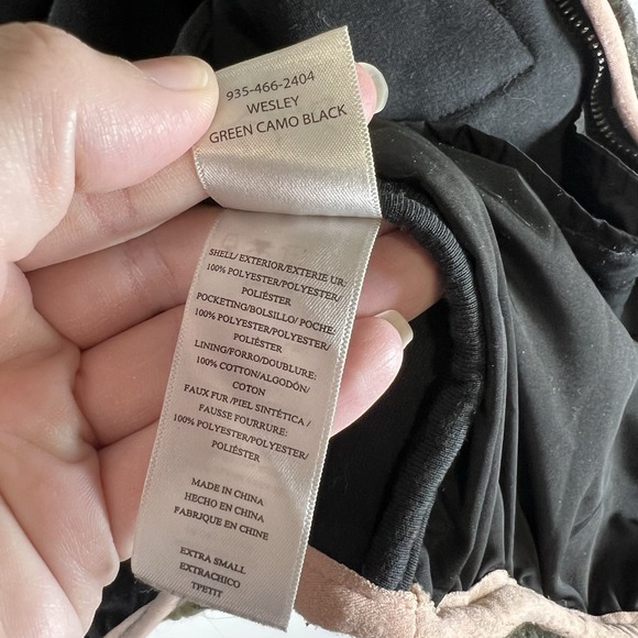 Rails Wesley Camo Soft Fleece‎ Quilted Full Zip Jacket Coat Womens size XS - Picture 7 of 10